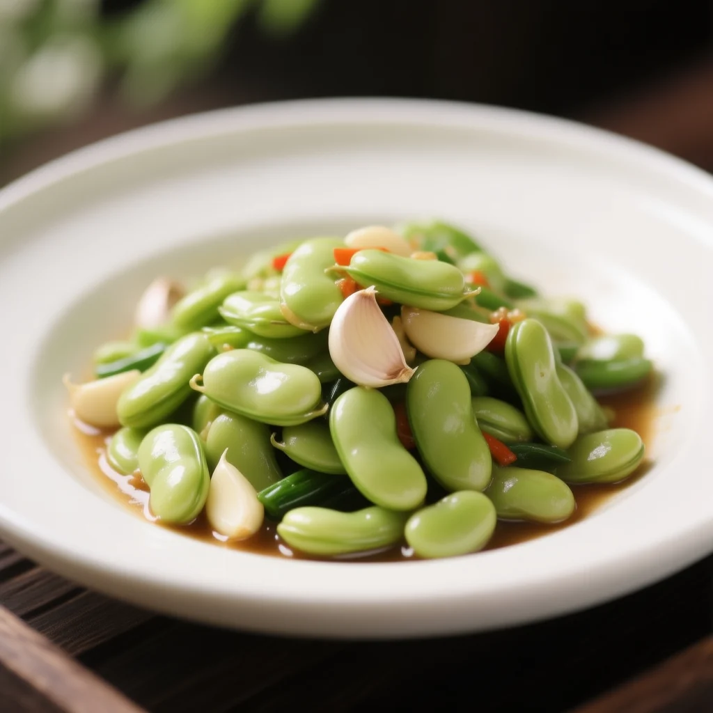 Fèves Sautées à l'Ail