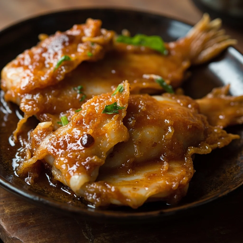 Poisson-chat jaune braisé