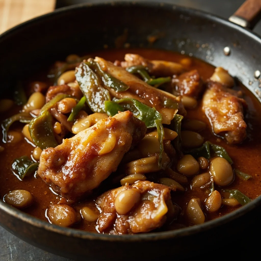 Ailes de Poulet Braisées aux Haricots de Soja et Algues