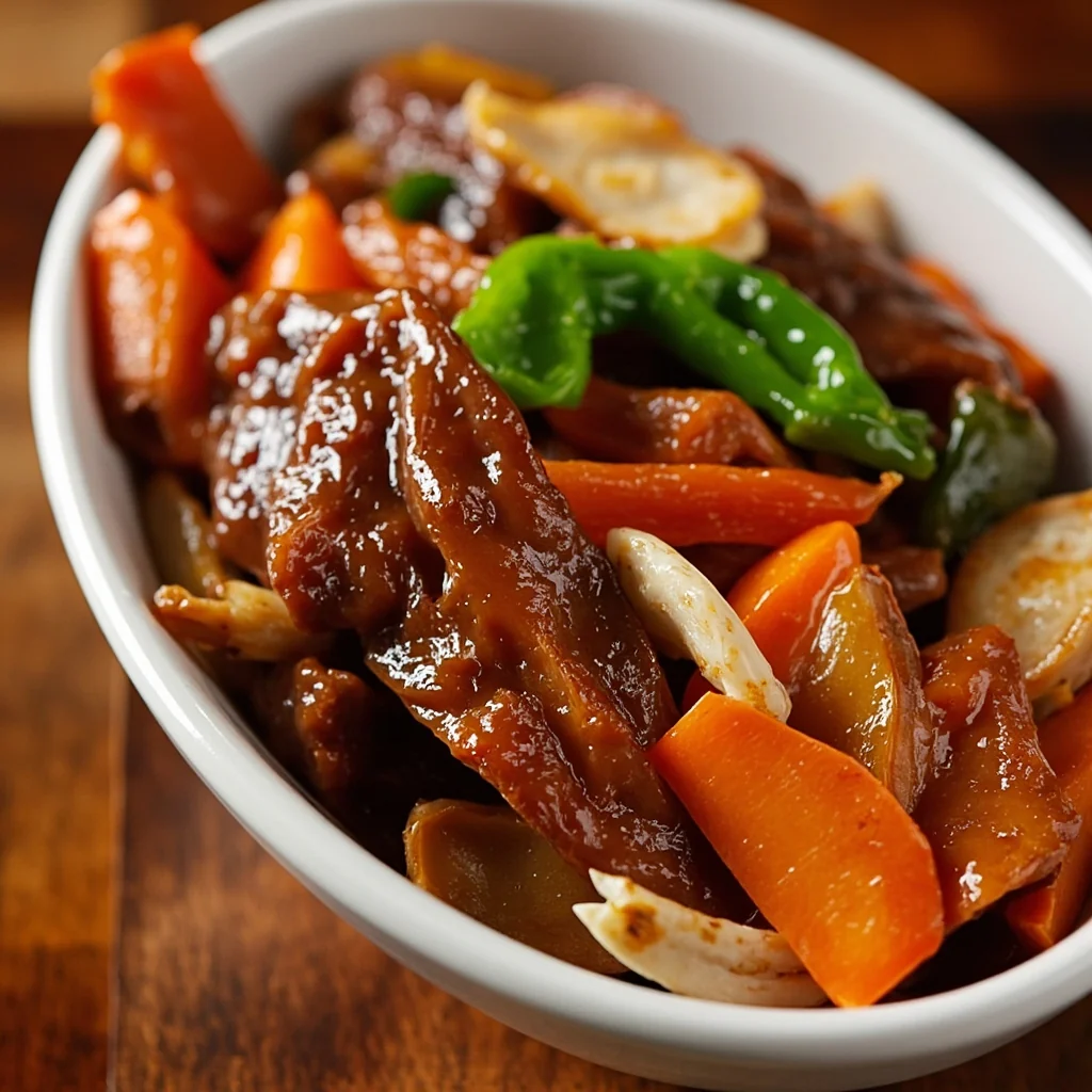 Foie de porc parfumé au poisson