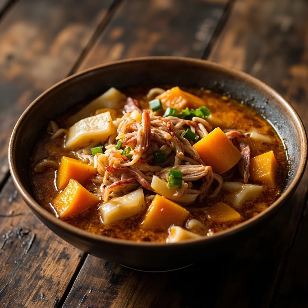 Patate douce et taro aux fruits de mer