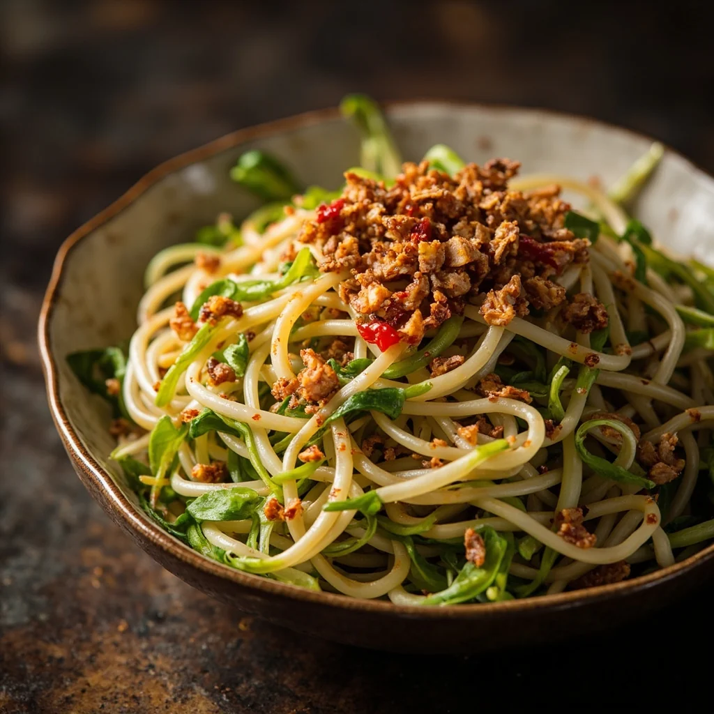 Sichuan-Style Alfalfa Sprouts with Garlic and Chili