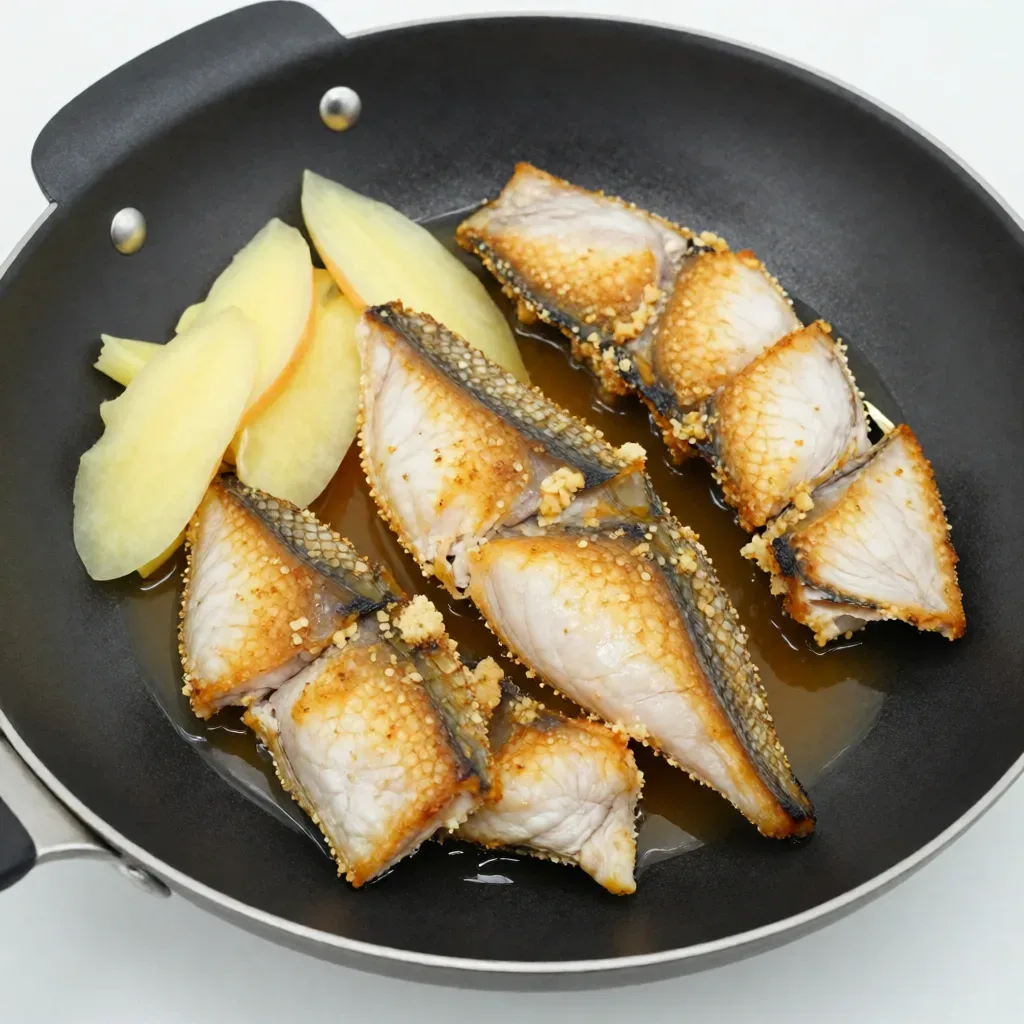 Poisson poêlé