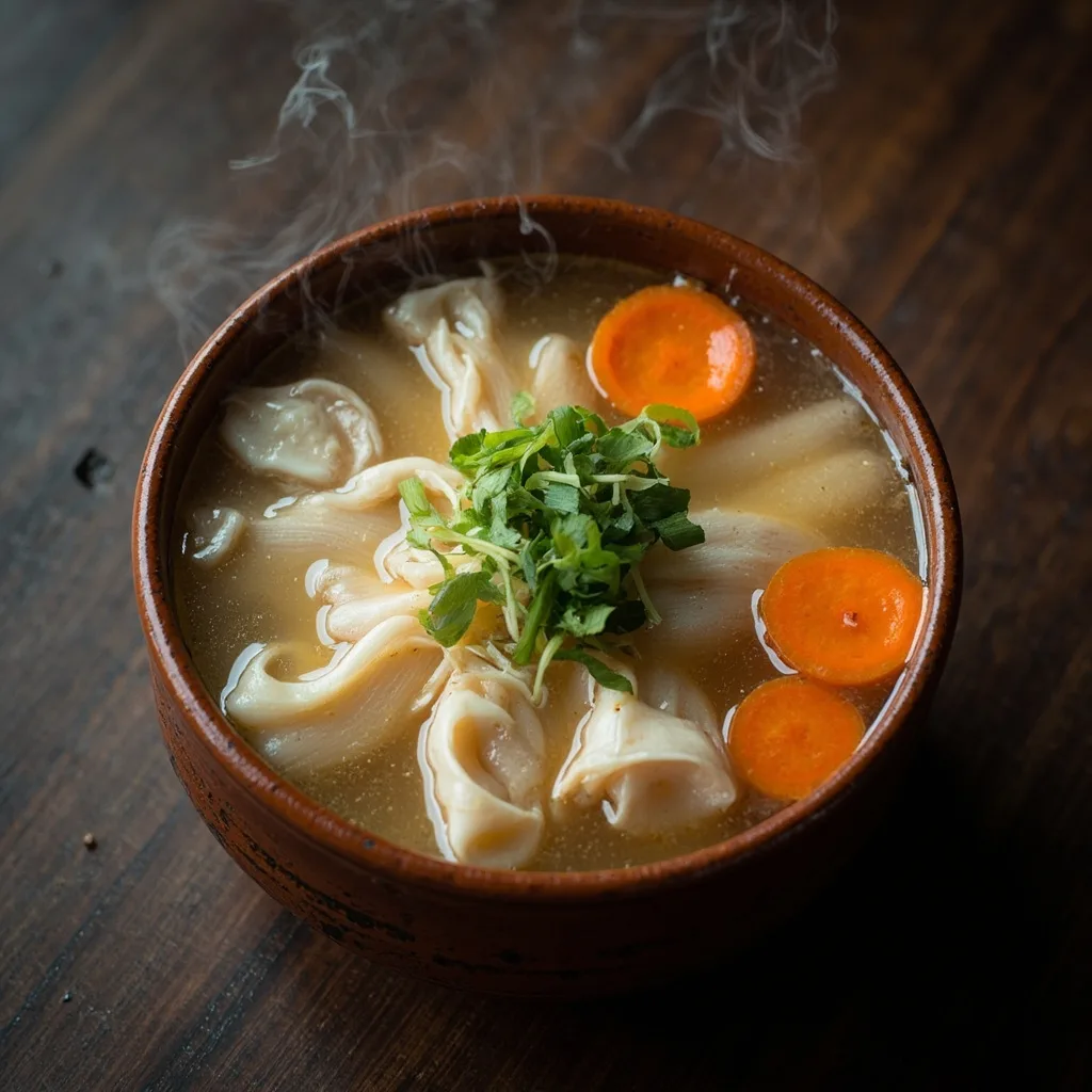 Tintenfischbauchscheiben-Suppe