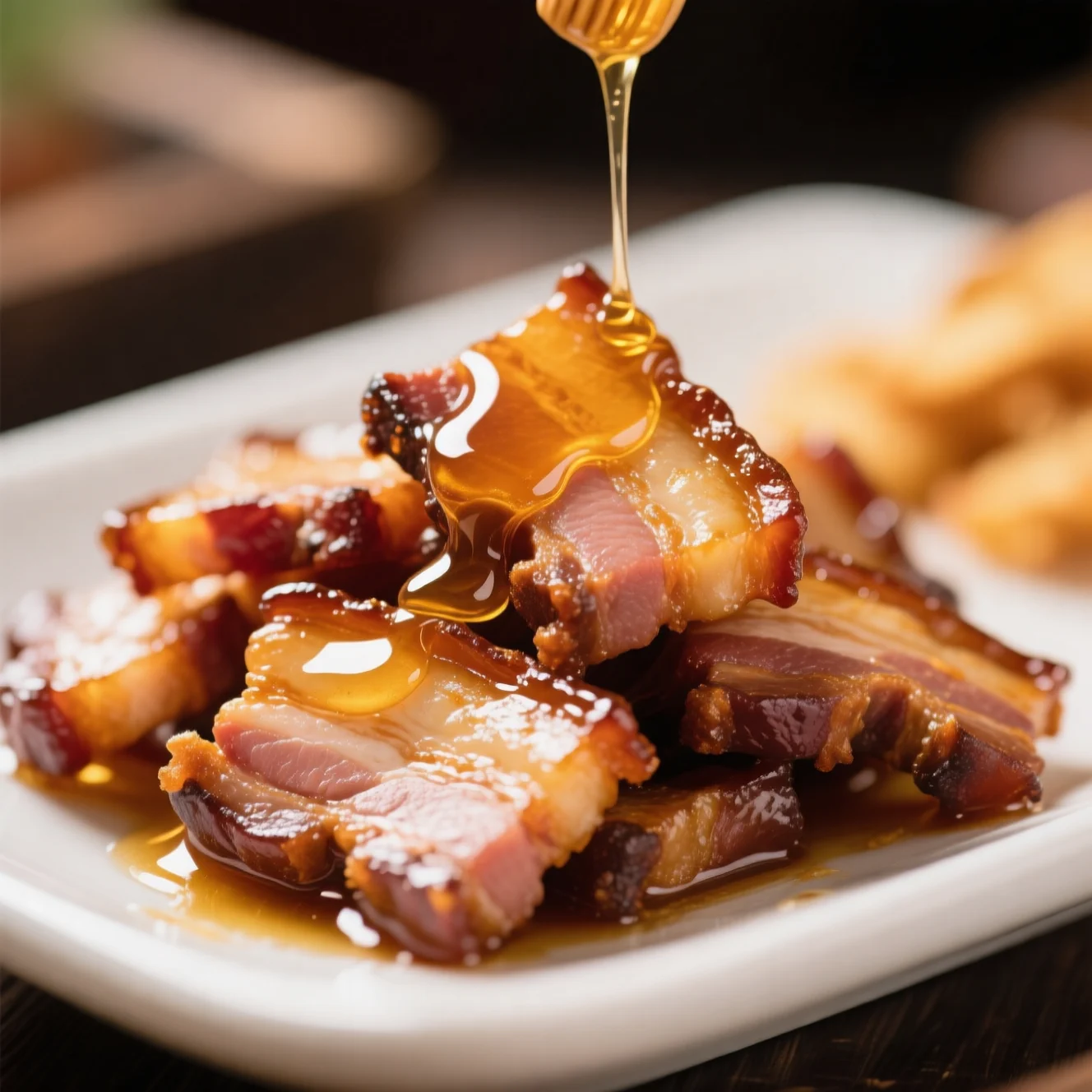 Jerkæ de porc au miel caramélisé