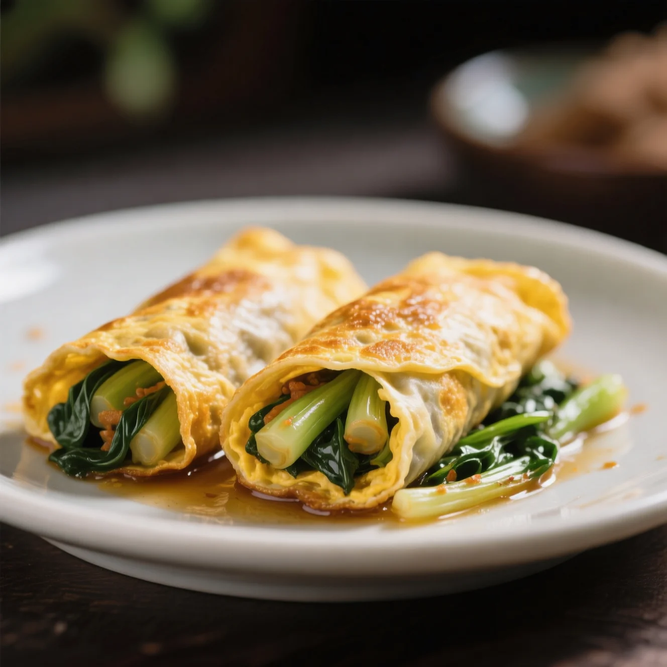 Rouleaux d'Œufs aux Légumes Conservés Poêlés