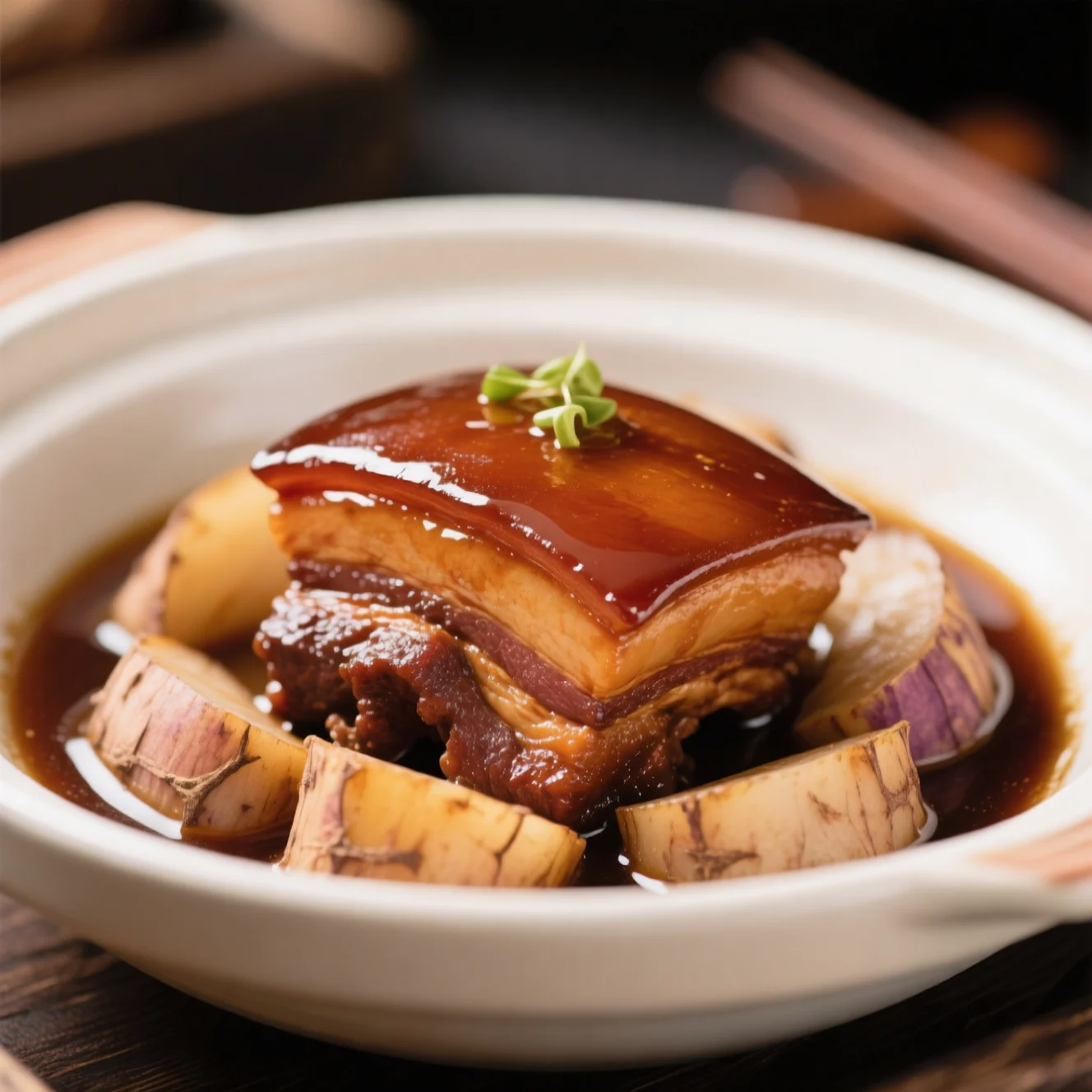 Porc braisé au taro