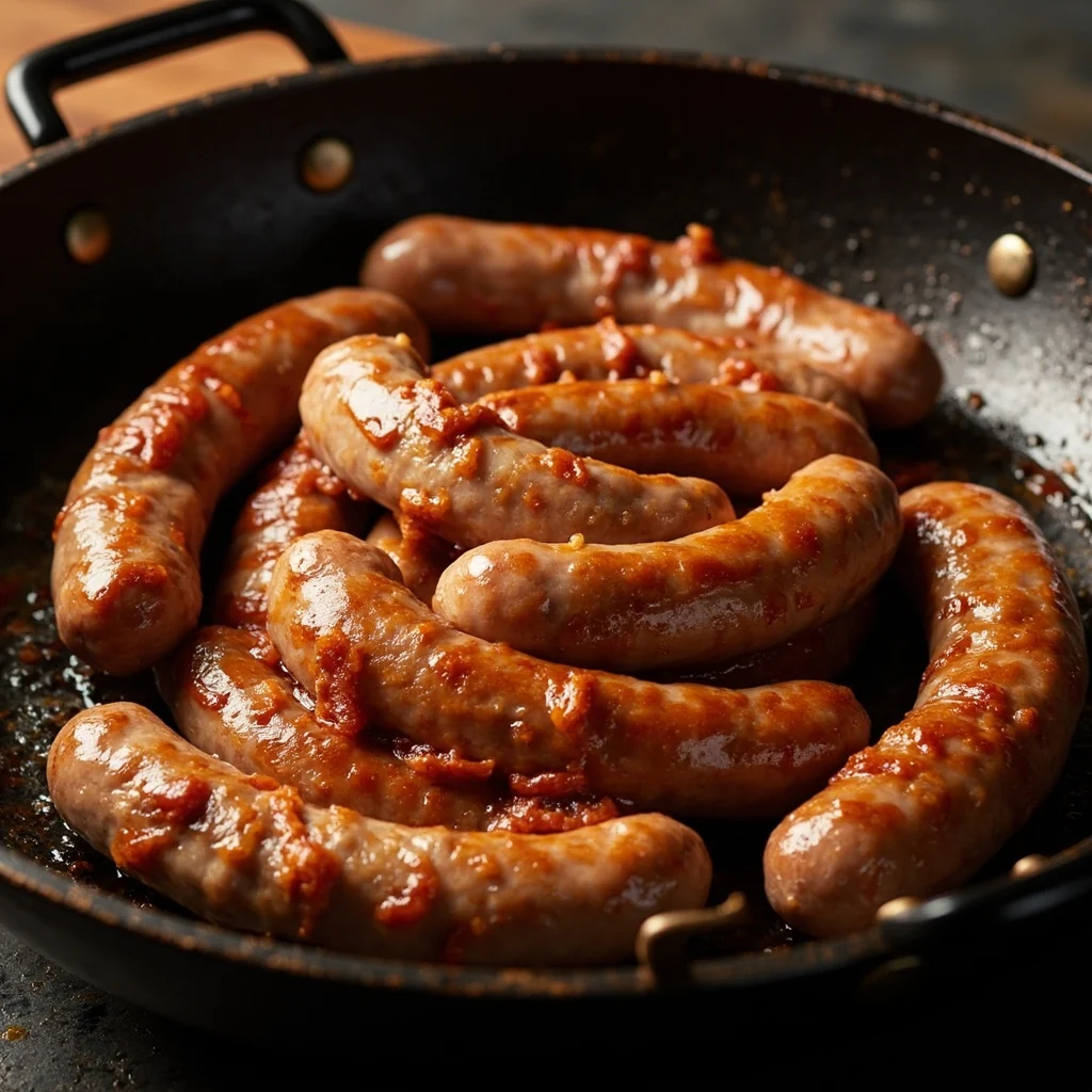 Saucisses poêlées