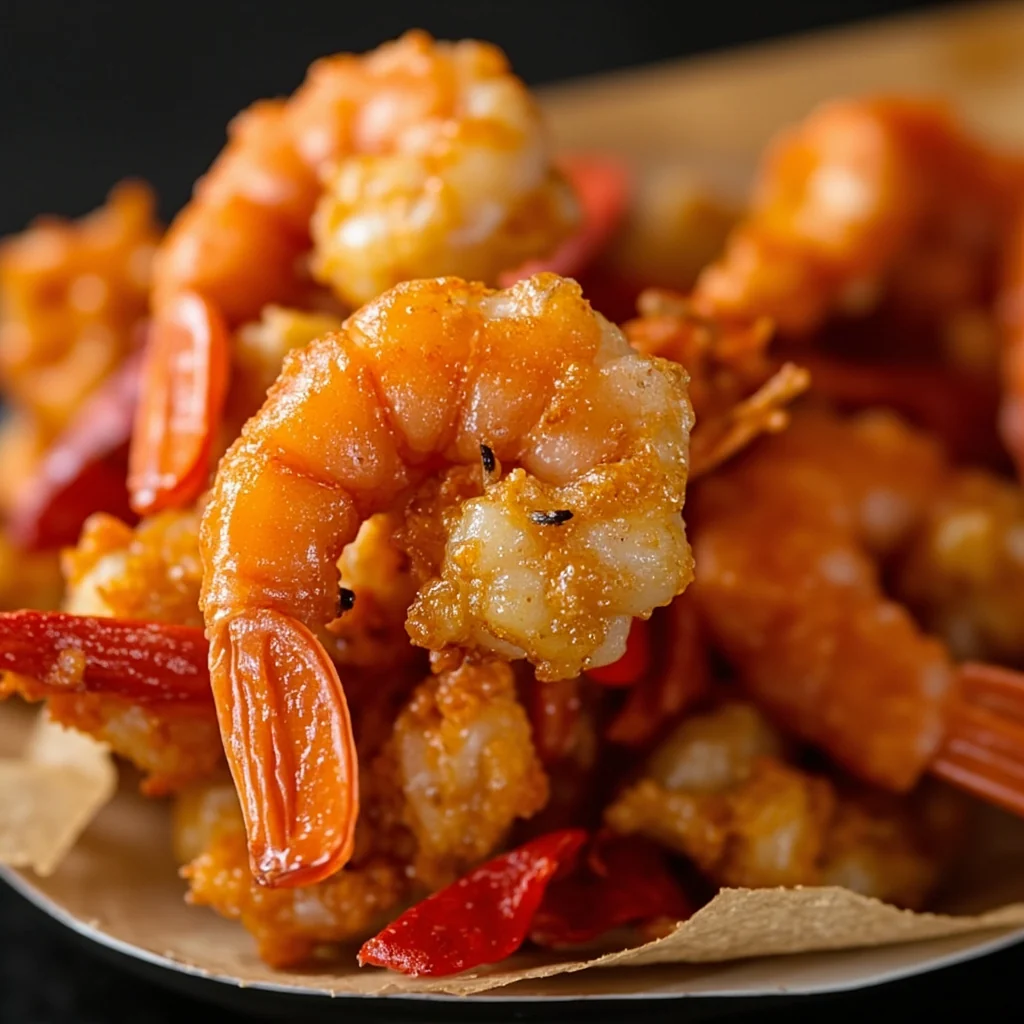 Crevettes croustillantes au sel et poivre