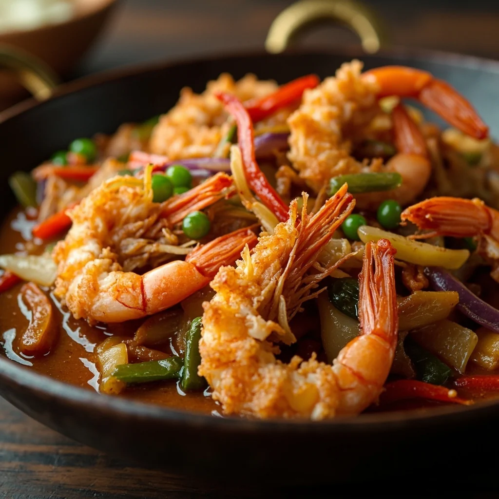 Crevettes en Casserole Sèche