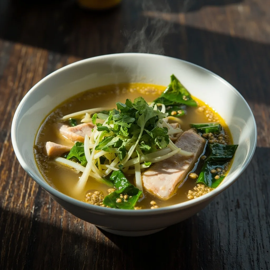 Pork Shred and Purslane Soup