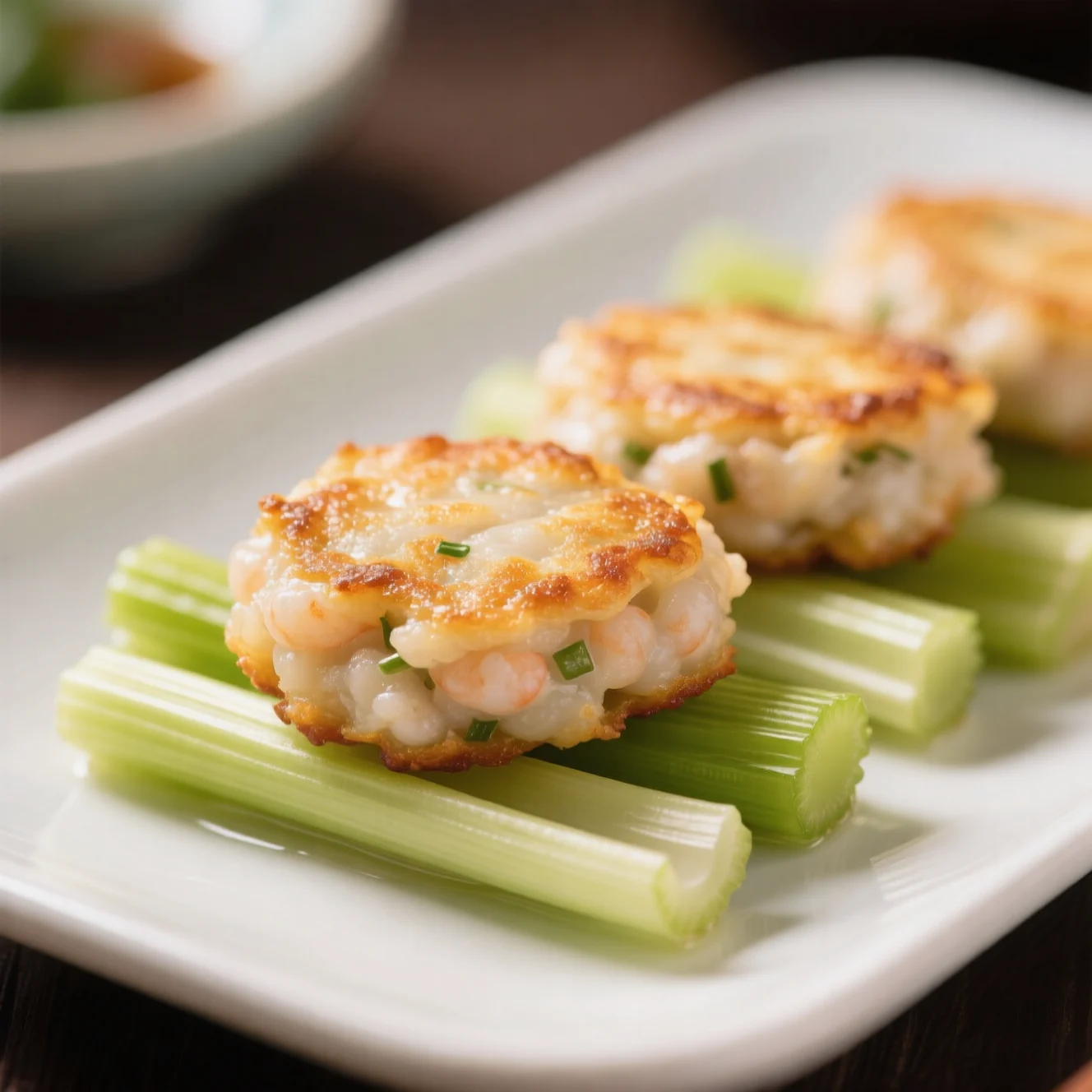 Galettes de cre crevettes au céleri