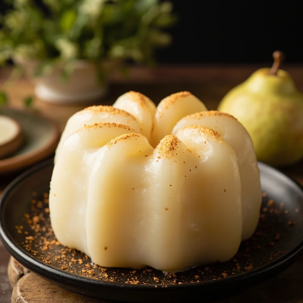 Gâteau de Poire des Neiges et de Châtaigne d'Eau