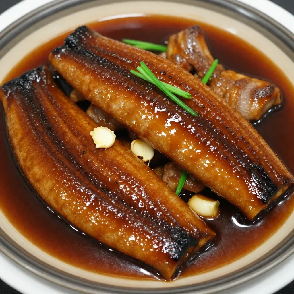 Ragoût d'anguille et de porc braisés « Pont de selle »