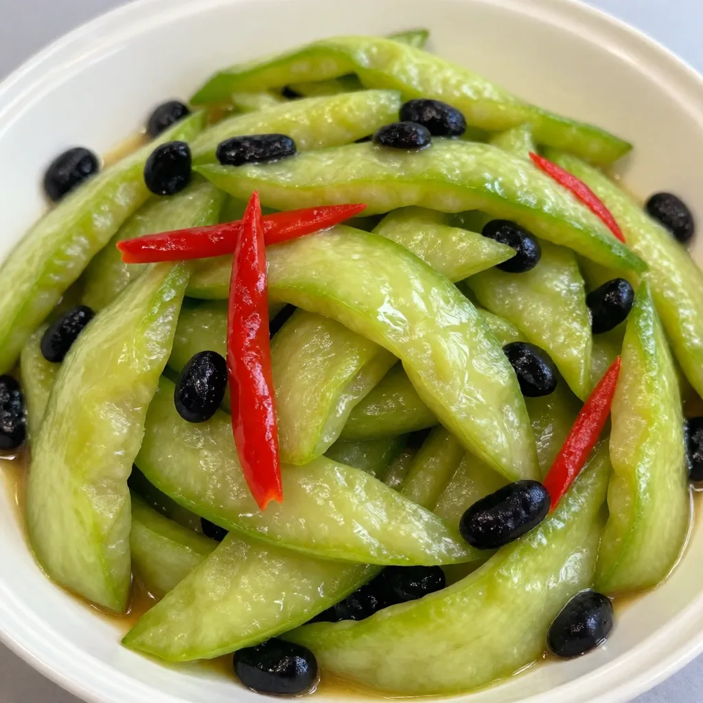 Sauté de melon amer aux haricots noirs fermentés