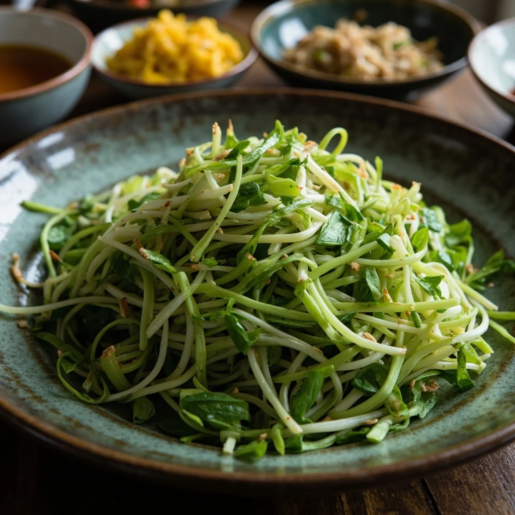 Salade de fougère sauvage au sésame