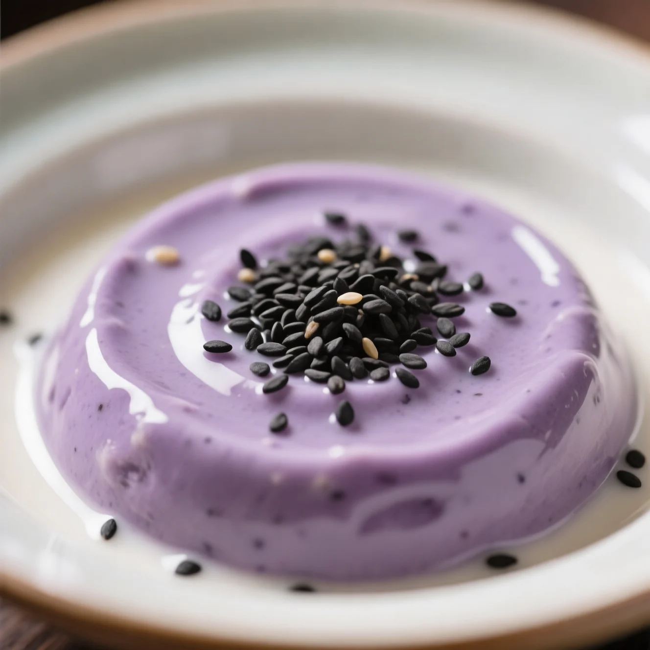 Pâte de Taro au Lait de Sésame Noir