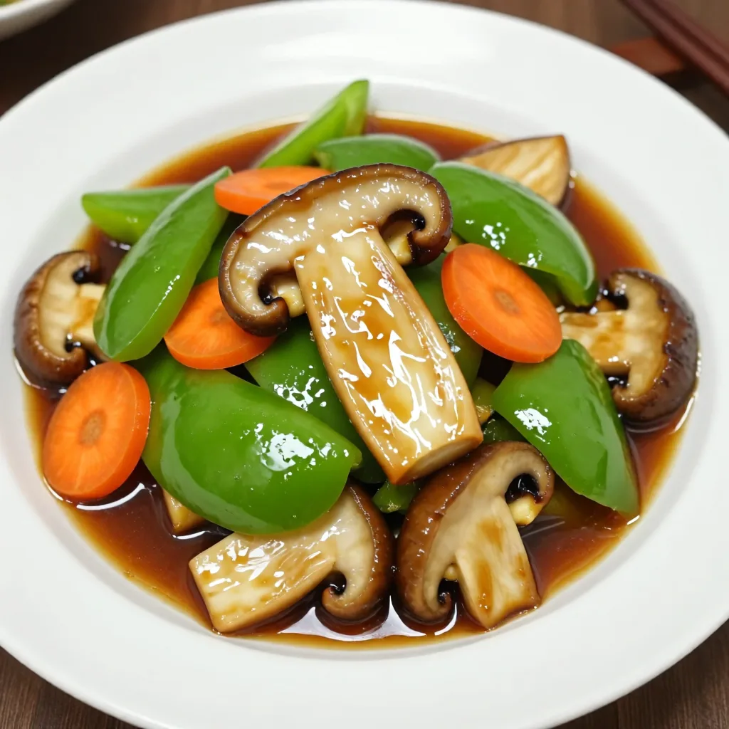 Stir-fried King Oyster Mushroom with Green Pepper