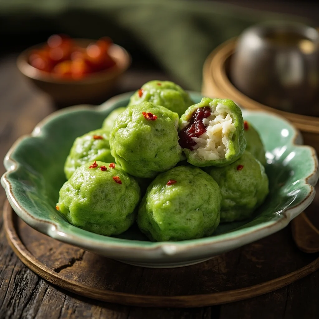 Boules de riz à l'armoise (Qingtuan)