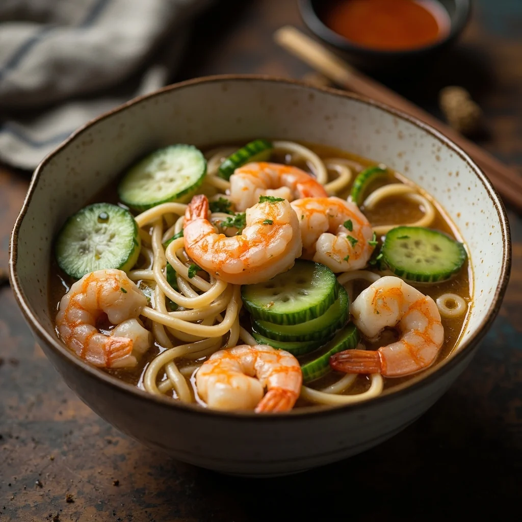 Nouilles Crevettes Concombre