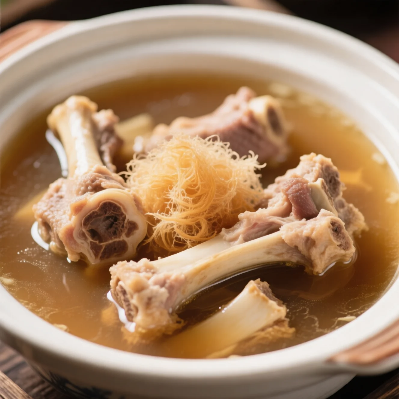 Os de porc Taicang au bouillon de porc effiloché