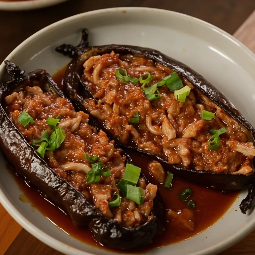 Aubergine Farcie à la Viande