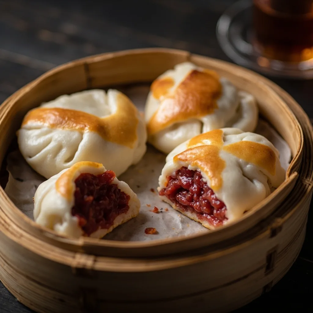 Red Bean Paste Mushroom Buns