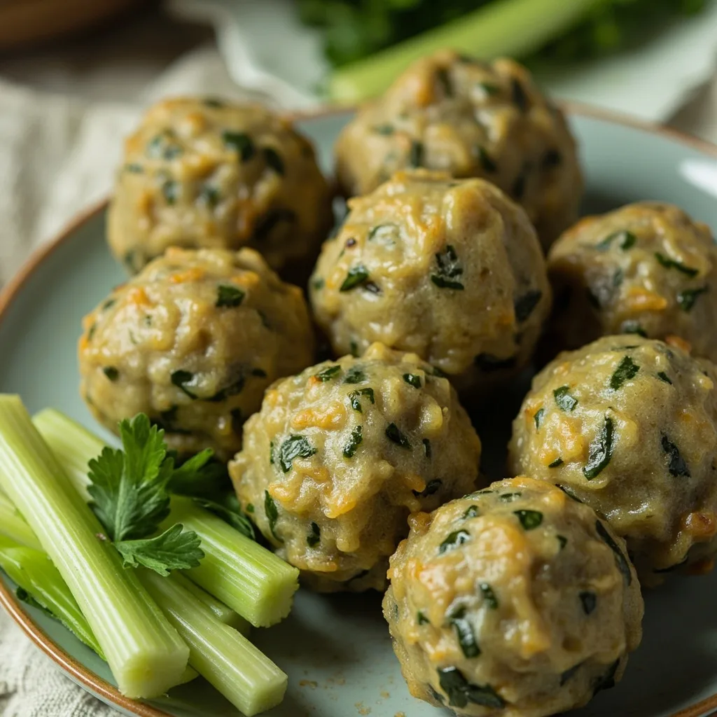 Boulette de feuilles de céleri vapeur