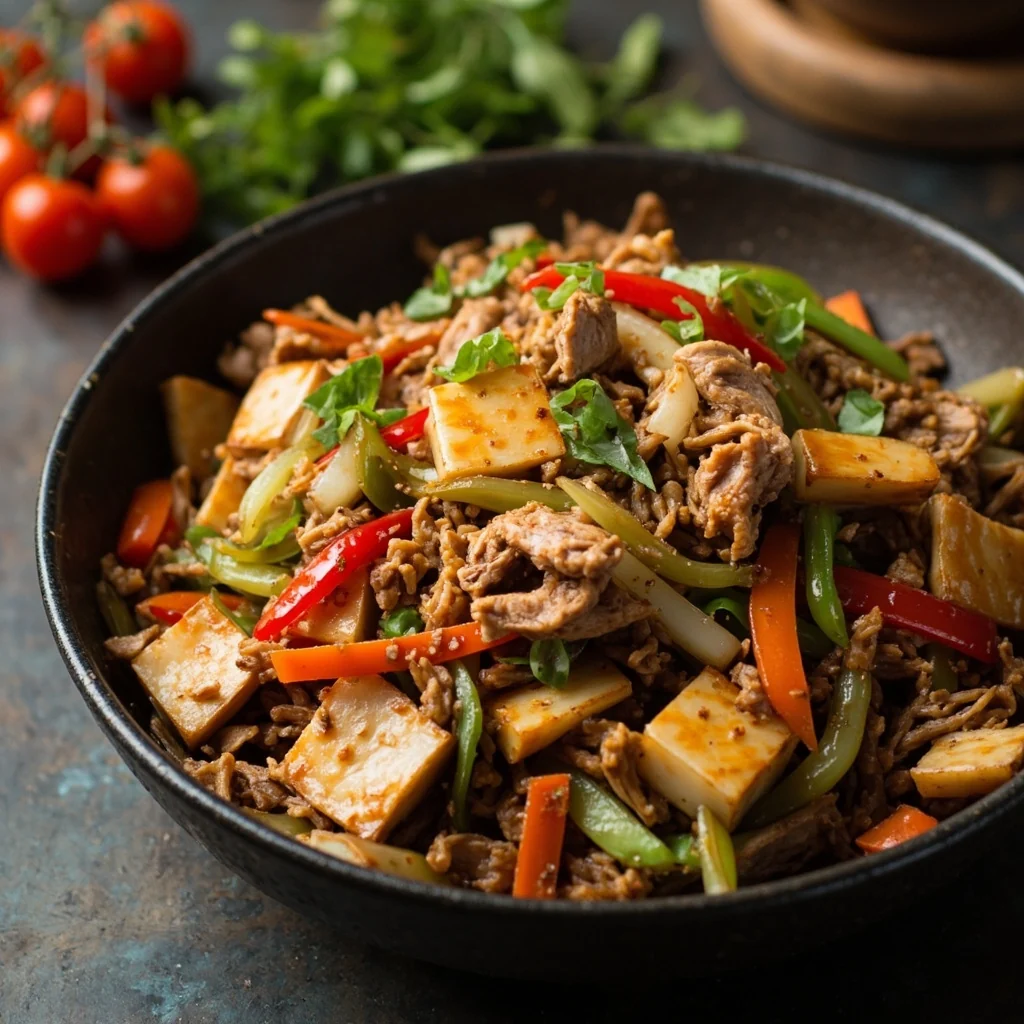 Sauté de jardin au porc