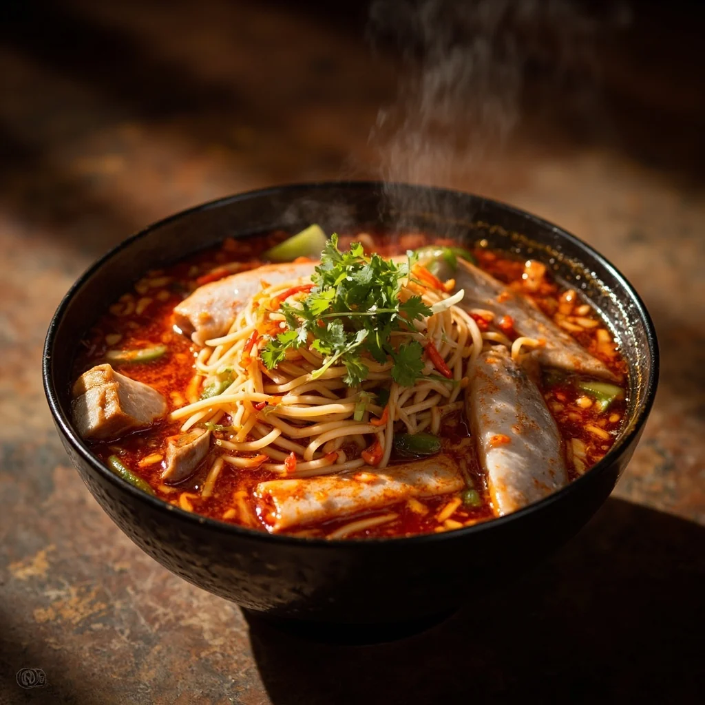 Poisson Bouilli Épicé à l'Huile de Chili