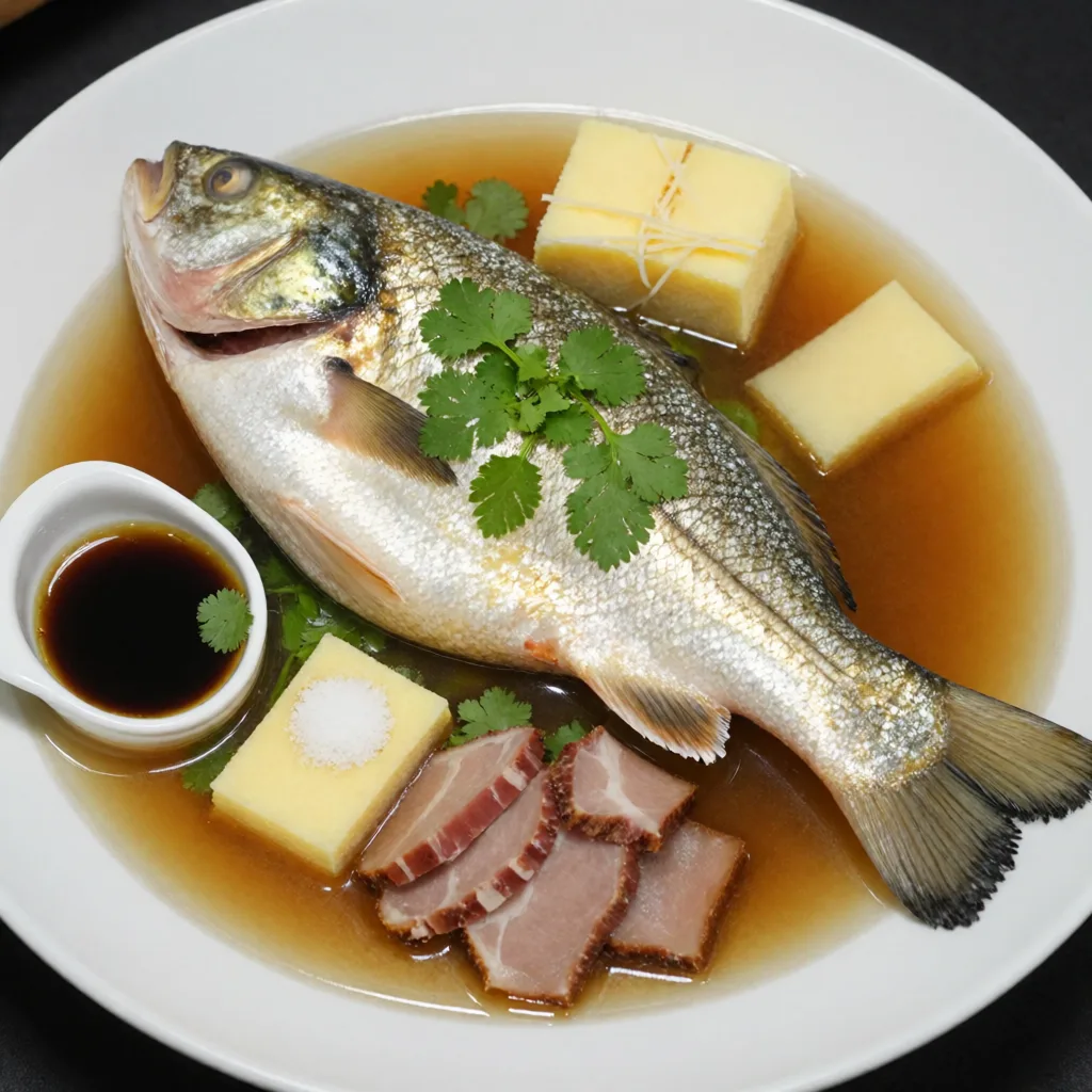Poisson fil d'or à la vapeur