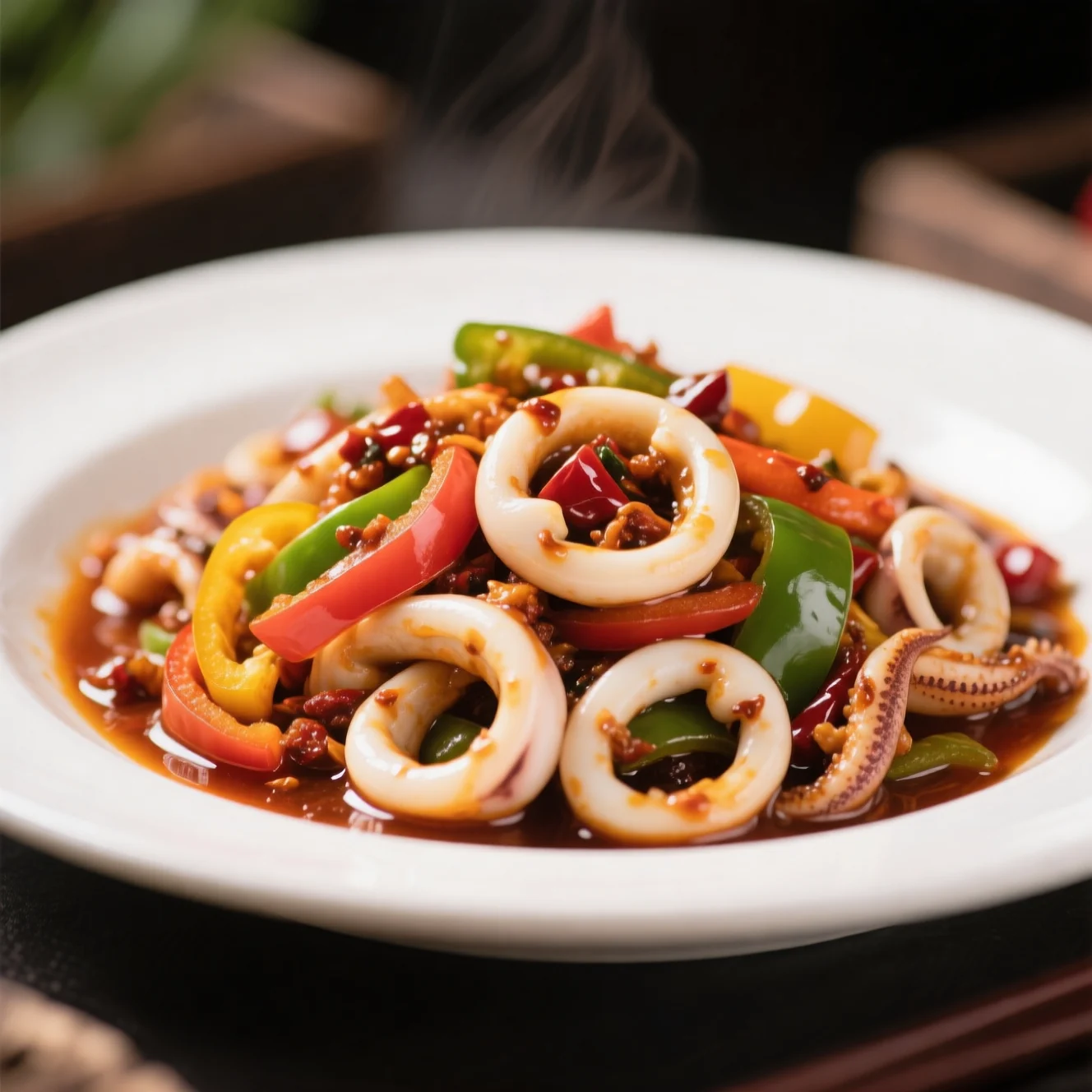 Calmars sautés à la sauce Malajiang