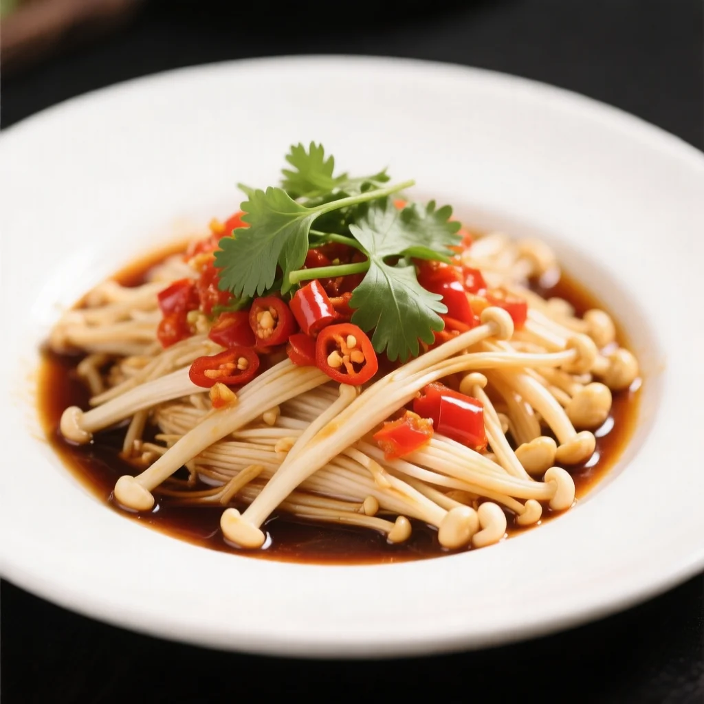 Champignons Enoki Épicés