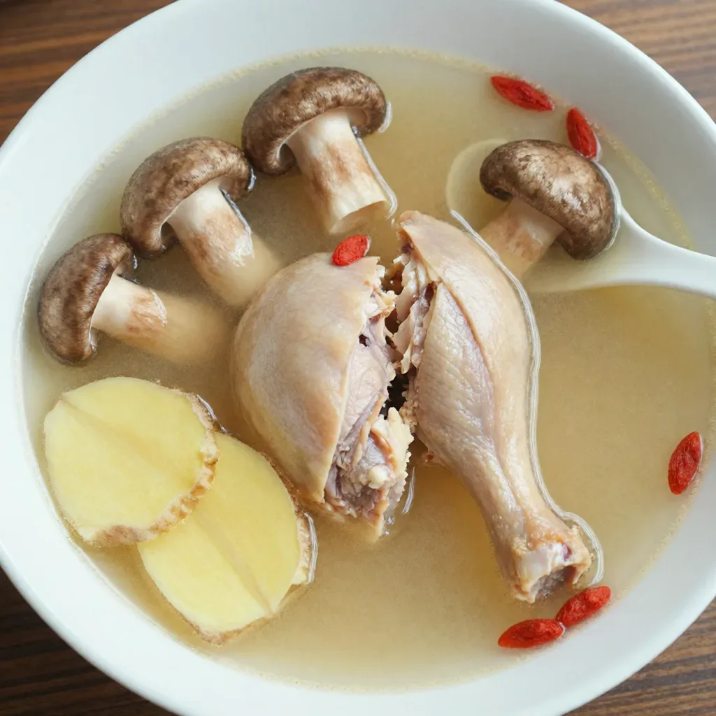 Soupe au poulet et aux champignons brésiliens