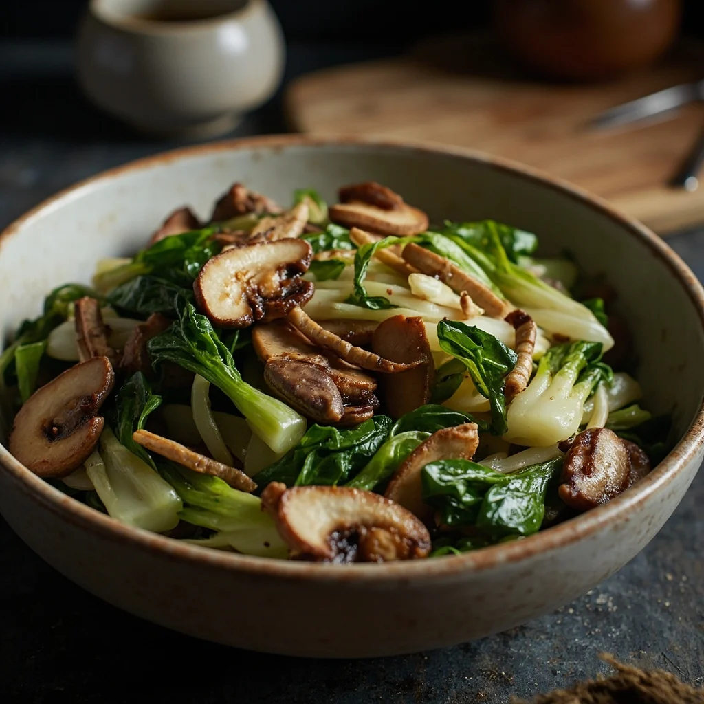 Bok Choy et Shiitake Sautés
