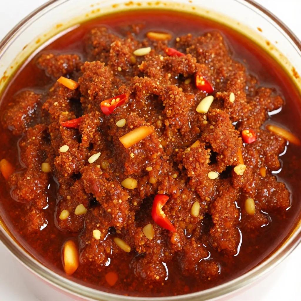 Sauce à l'ail haché et au piment haché
