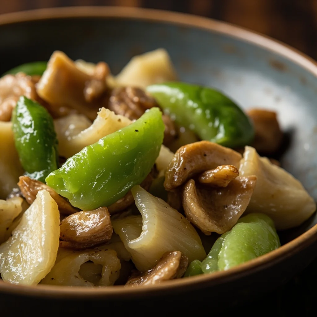 Courge éponge aux champignons noirs