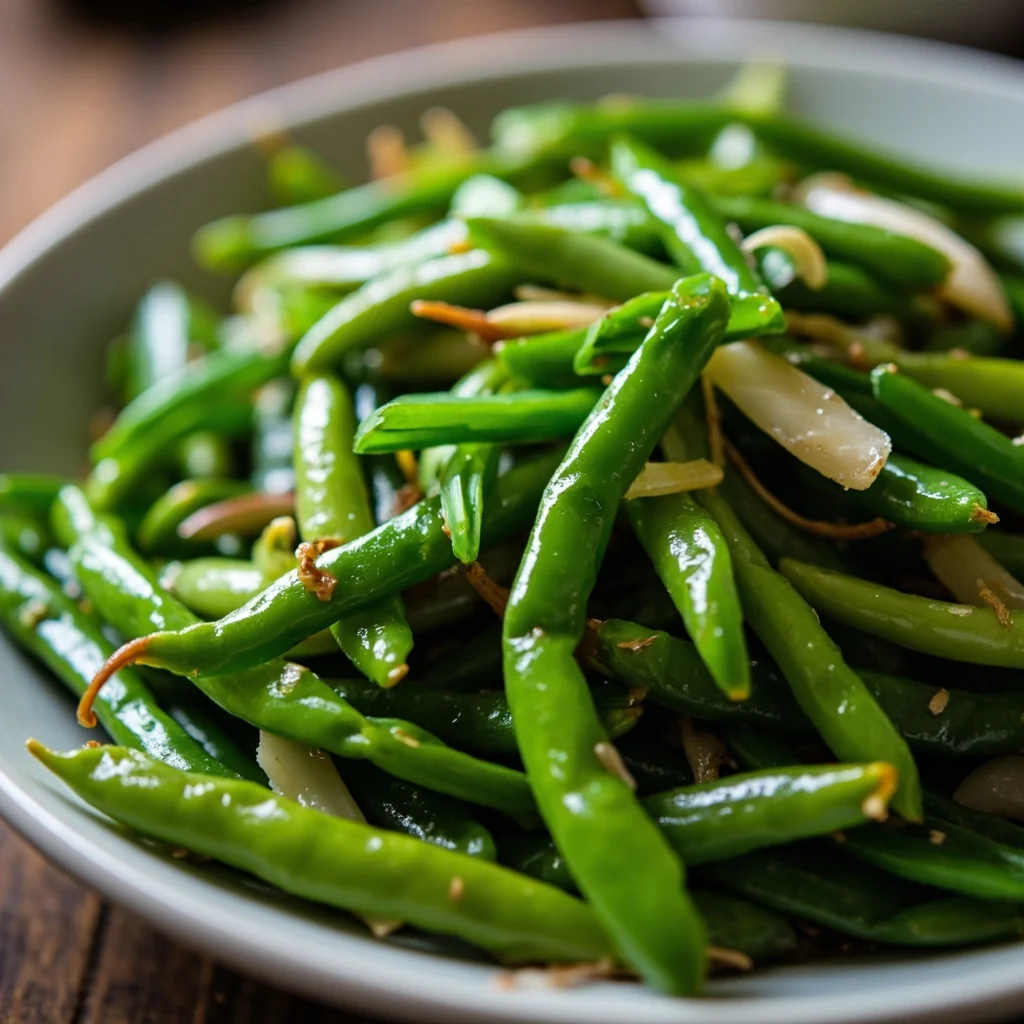Fèves à l'ail et aux ciboulettes