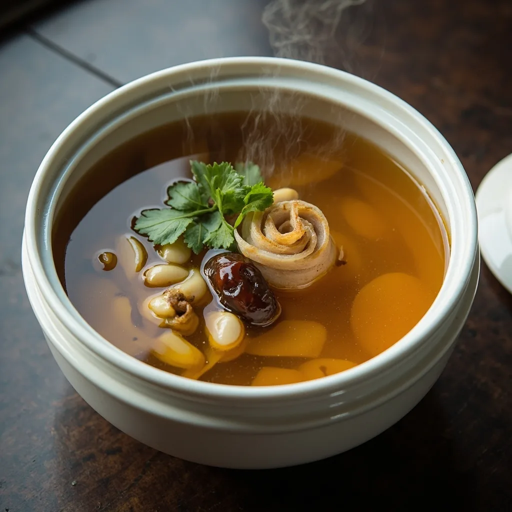 Sopa de Lotos y Codornices