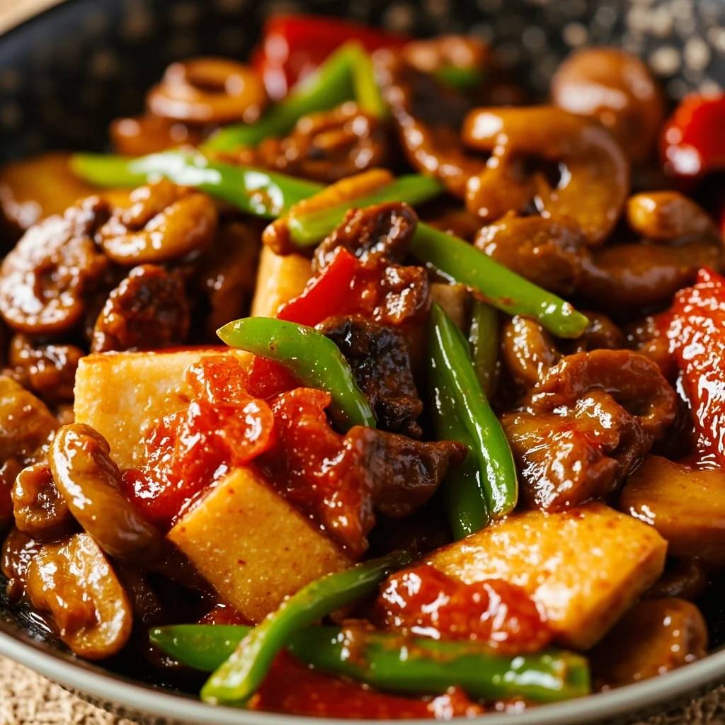 Casserole de tofu et shiitake