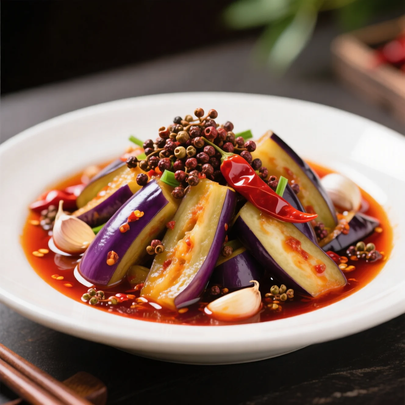 Aubergine froide mixte épicée du Sichuan