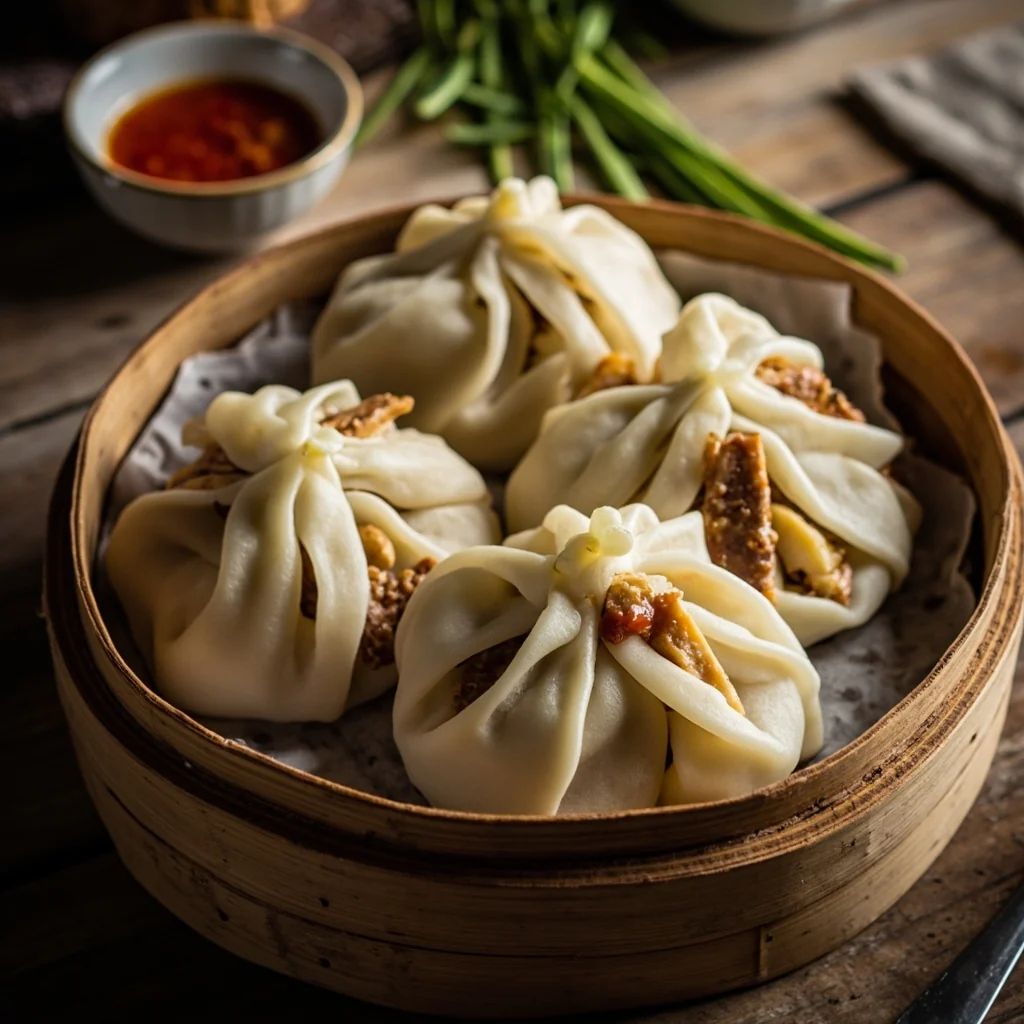 Brioches vapeur au porc et au fenouil