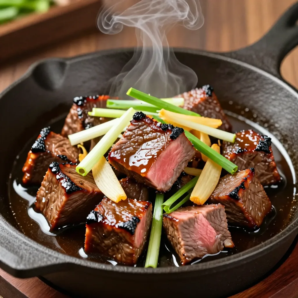 Garlic Black Pepper Beef Cubes — So Good You'll Lick the Plate Clean